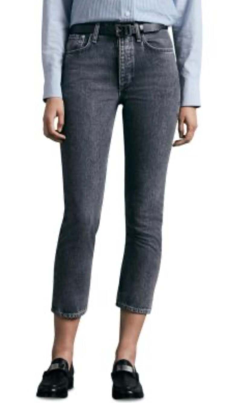Rag & Bone Nina High-Rise Ankle Cigarette Jeans Size 29 Dusty Trail